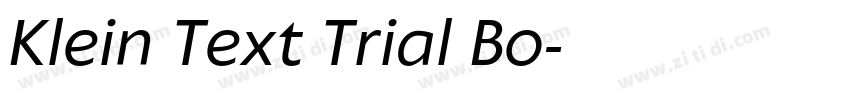 Klein Text Trial Bo字体转换